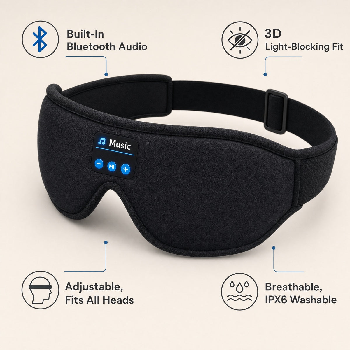 LUNARIS — 3D BLUETOOTH SLEEP MASK